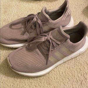 Purple adidas sneakers